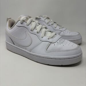 Nike Court Borough 2 Low Triple White BQ5448-100 (GS) Big Kids 6Youth/7.5W